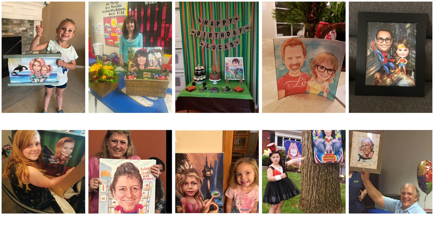 Krankenschwester Karikatur vom Foto