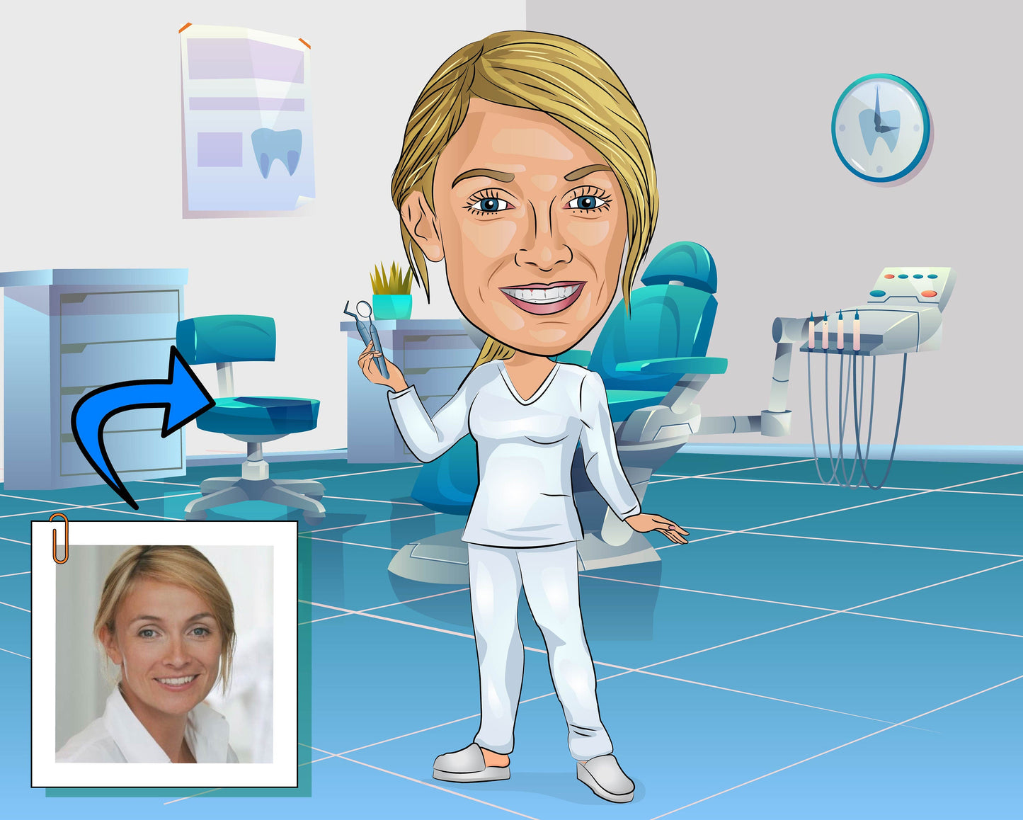 Boxer Karikatur vom Foto