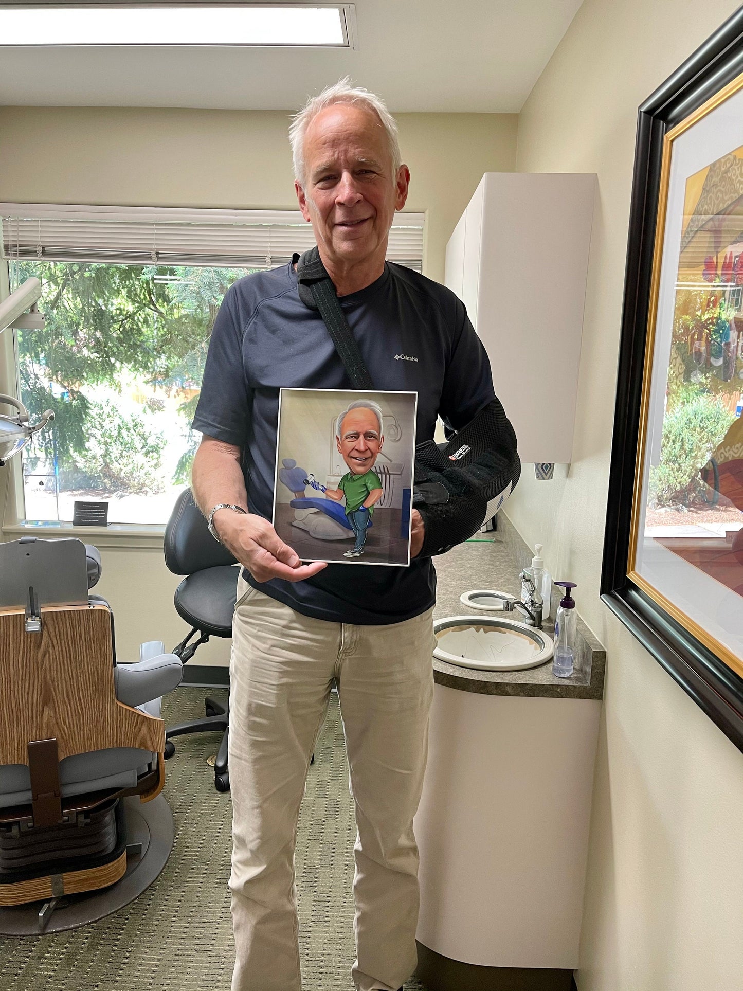 Gitarrist Karikatur vom Foto