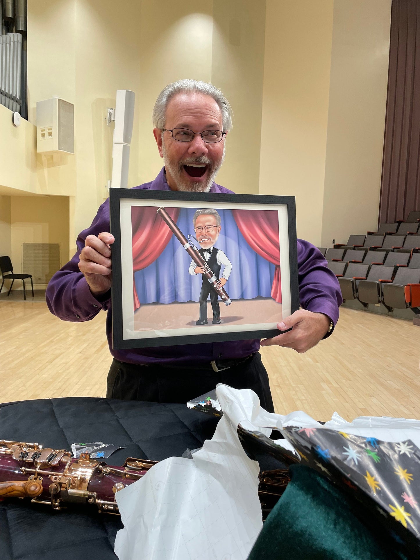 Gitarrist Karikatur vom Foto