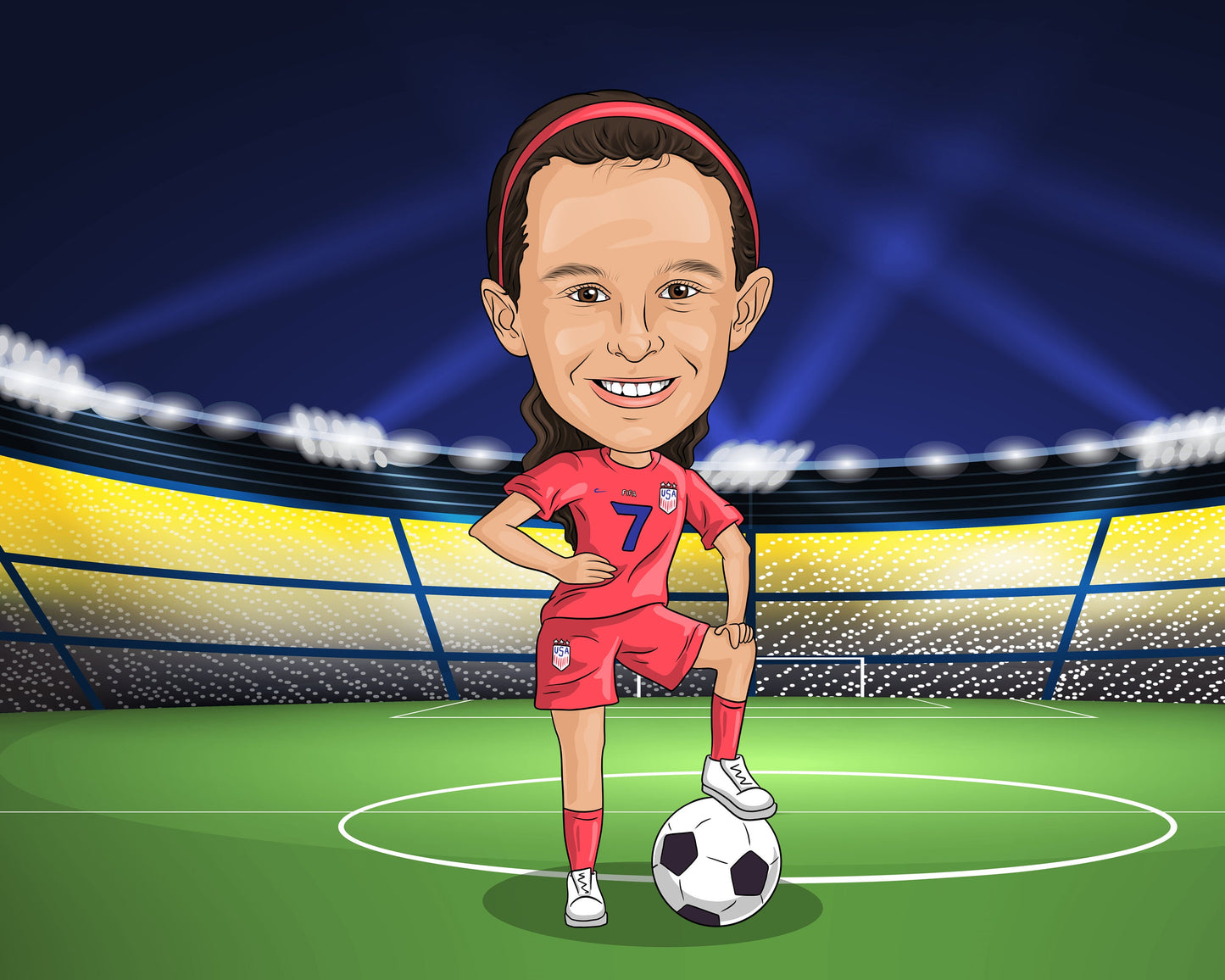 Fußballtrainer Karikatur vom Foto, Fußball Karikatur