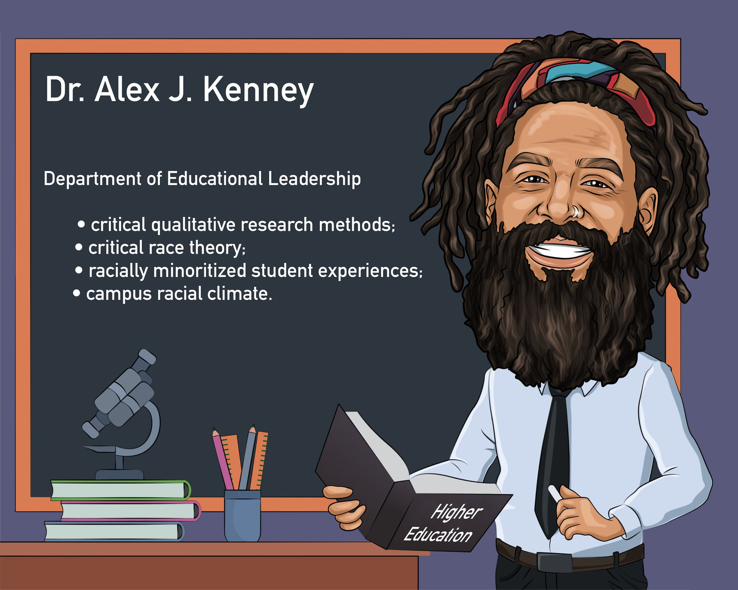 Professor Karikatur vom Foto