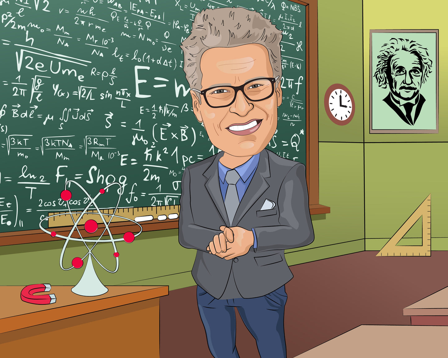 Professor Karikatur vom Foto