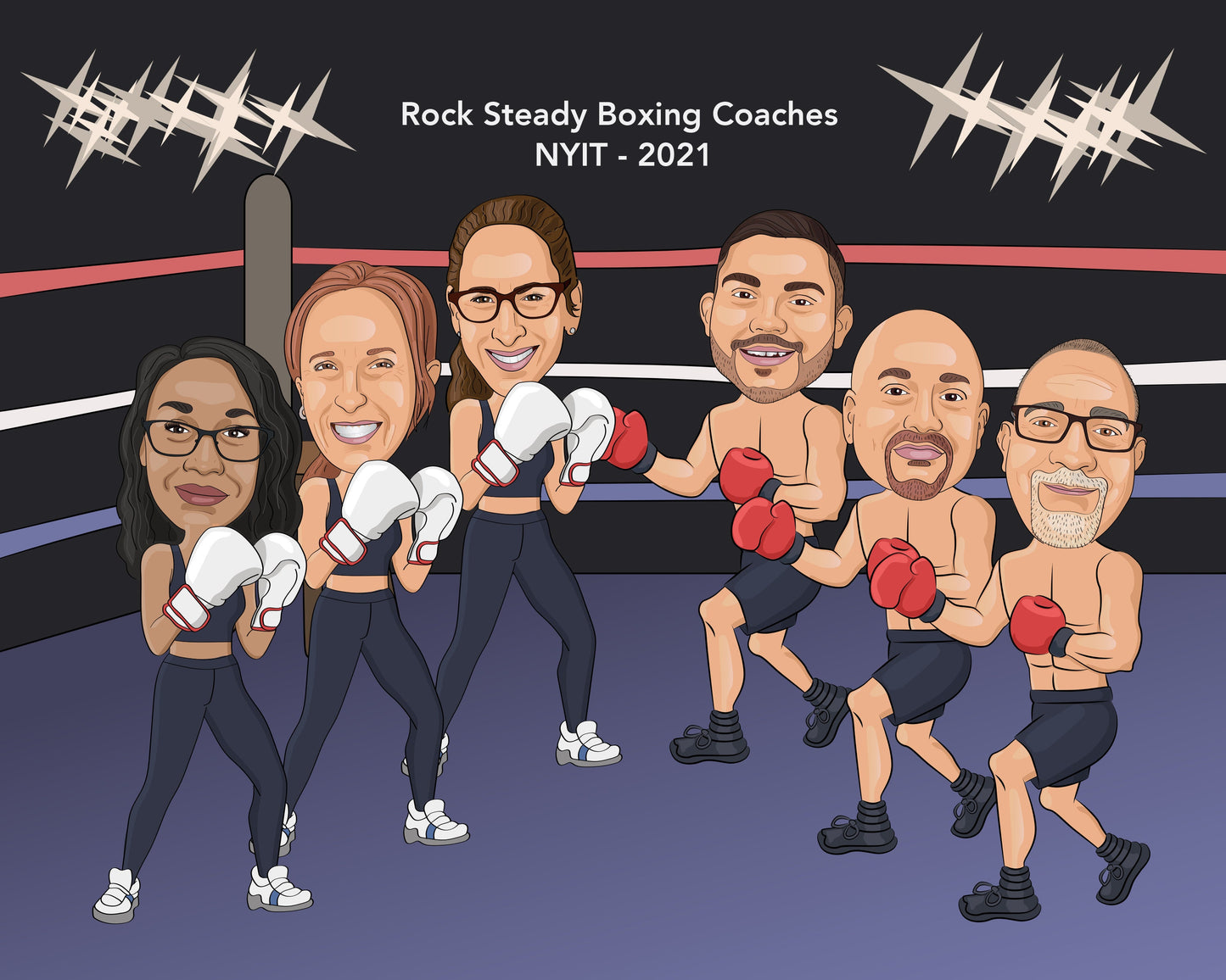 Boxer Karikatur vom Foto