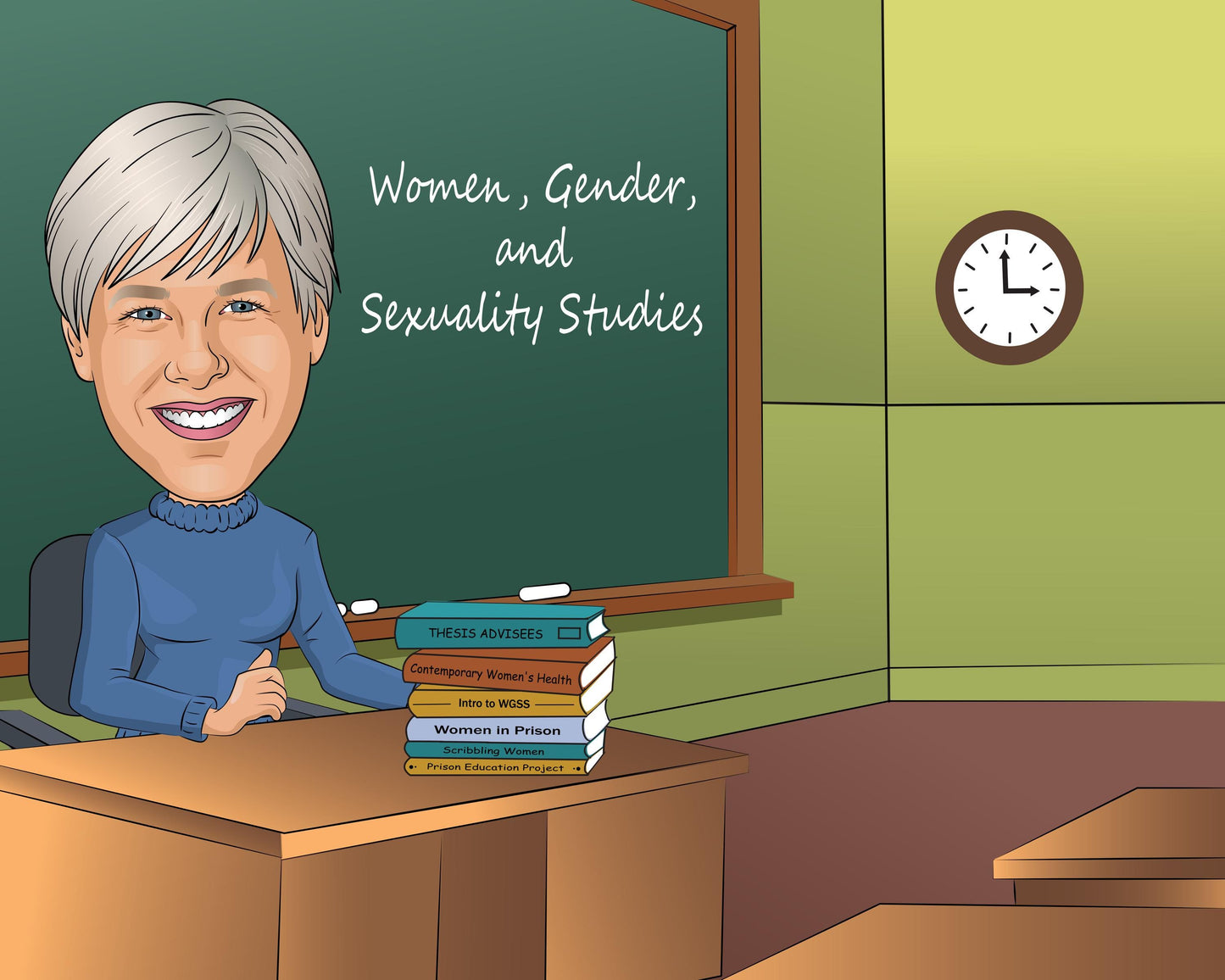 Professor Karikatur vom Foto