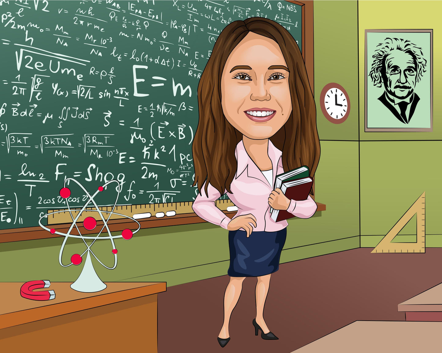 Professor Karikatur vom Foto