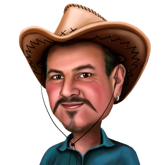 Digitale Kopfkarikatur in Farbe - Karikaturen-Online - 1