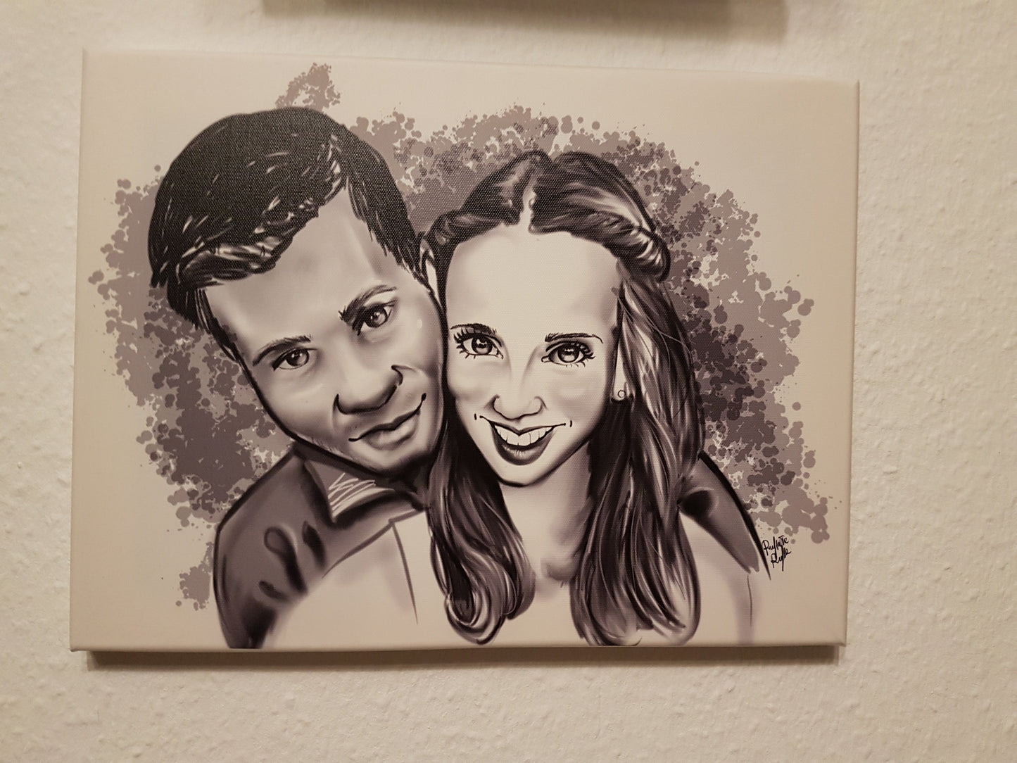 Digital tegneserie i svart og hvitt hode