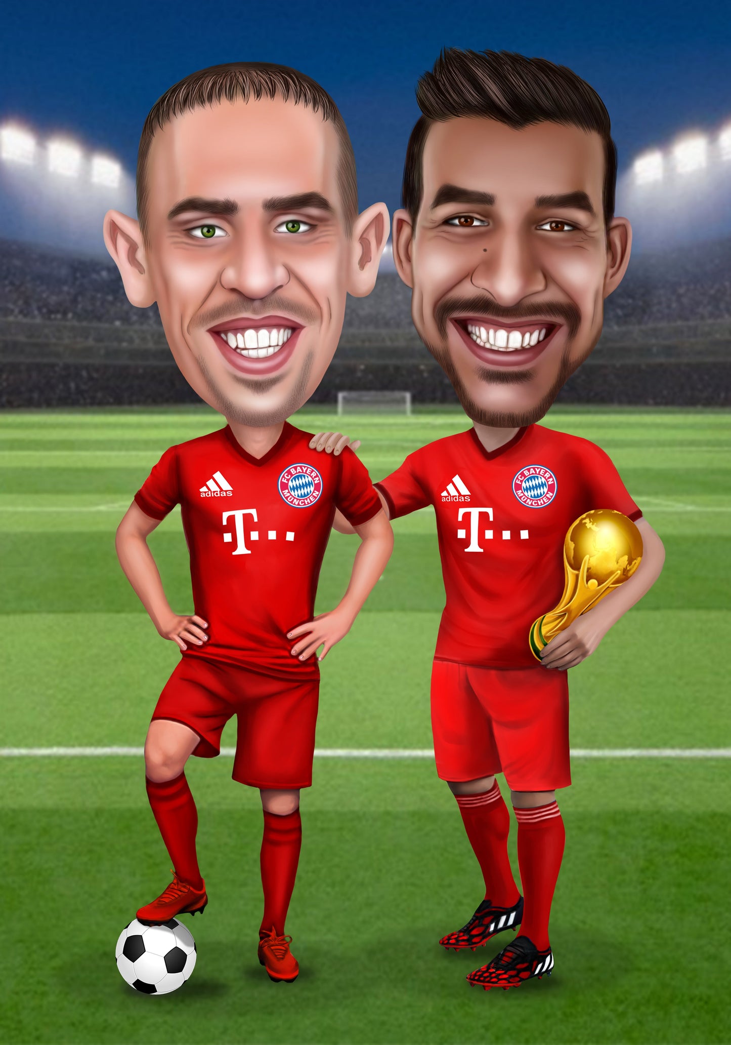 caricature numérique d'amis