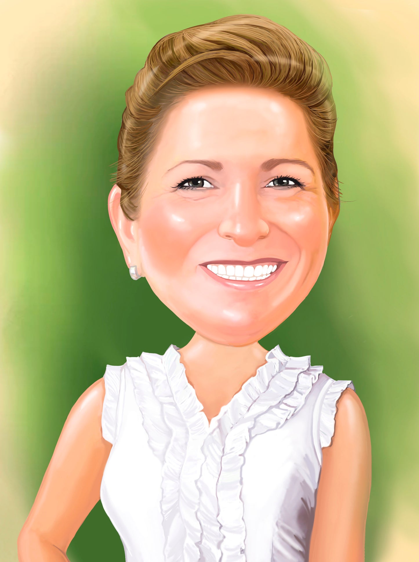 Digital huvudkarikatyr i färg