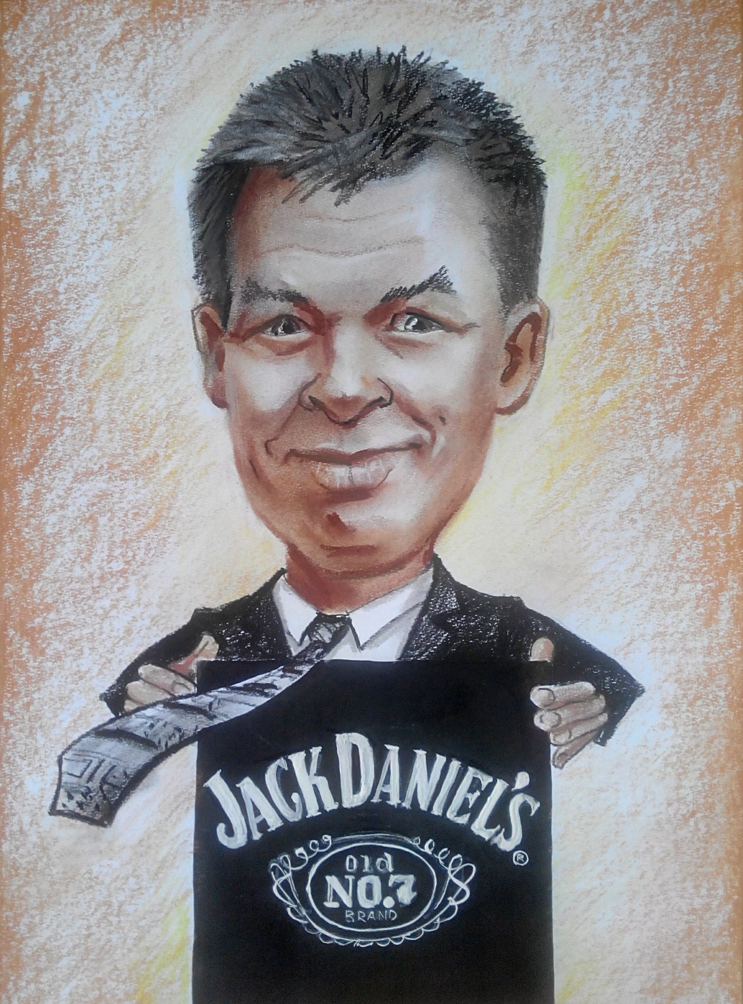 1 Persona - Caricatura a colori del ritratto con il busto (matita)