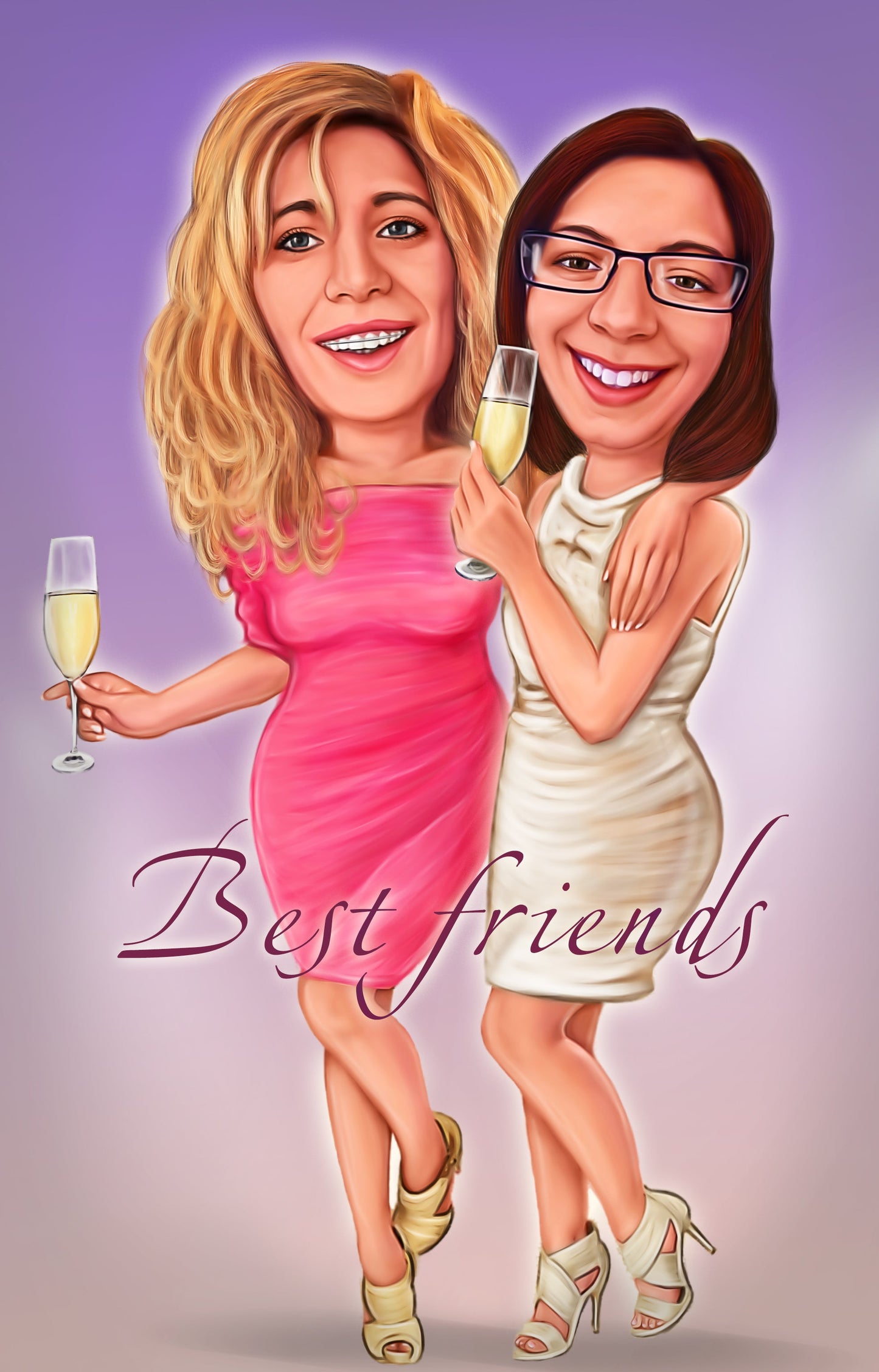 caricature numérique d'amis