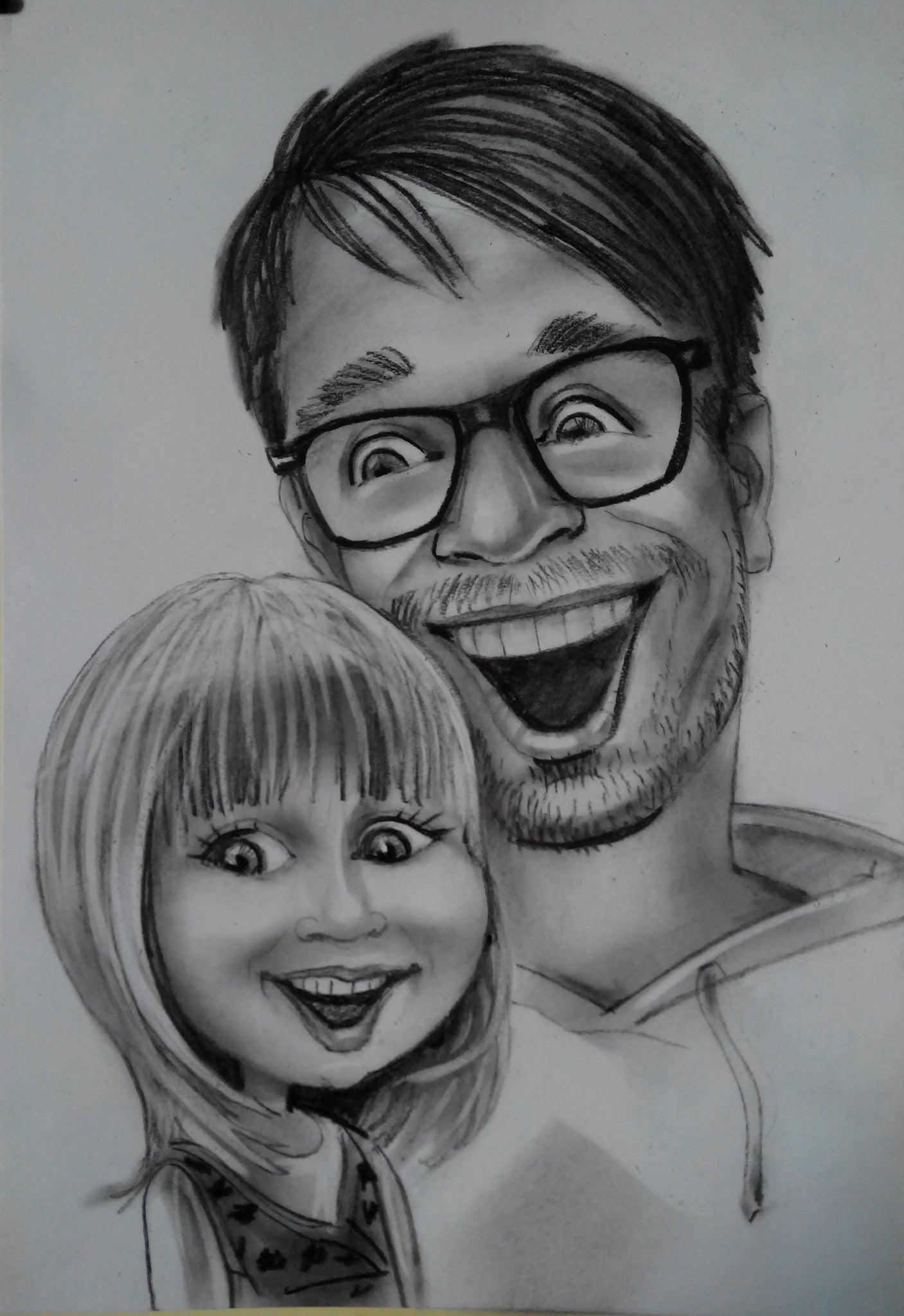 2 Personen - Portrait Karikatur (Bleistift) - Karikaturen-Online - 5