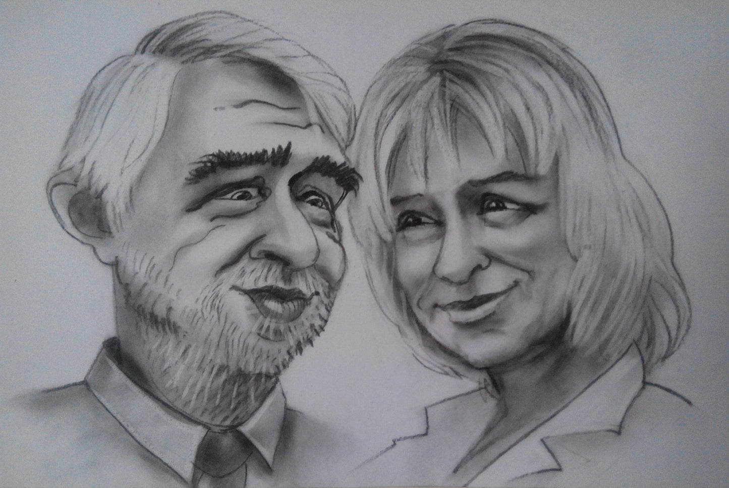 2 Personen - Portrait Karikatur (Bleistift) - Karikaturen-Online - 7