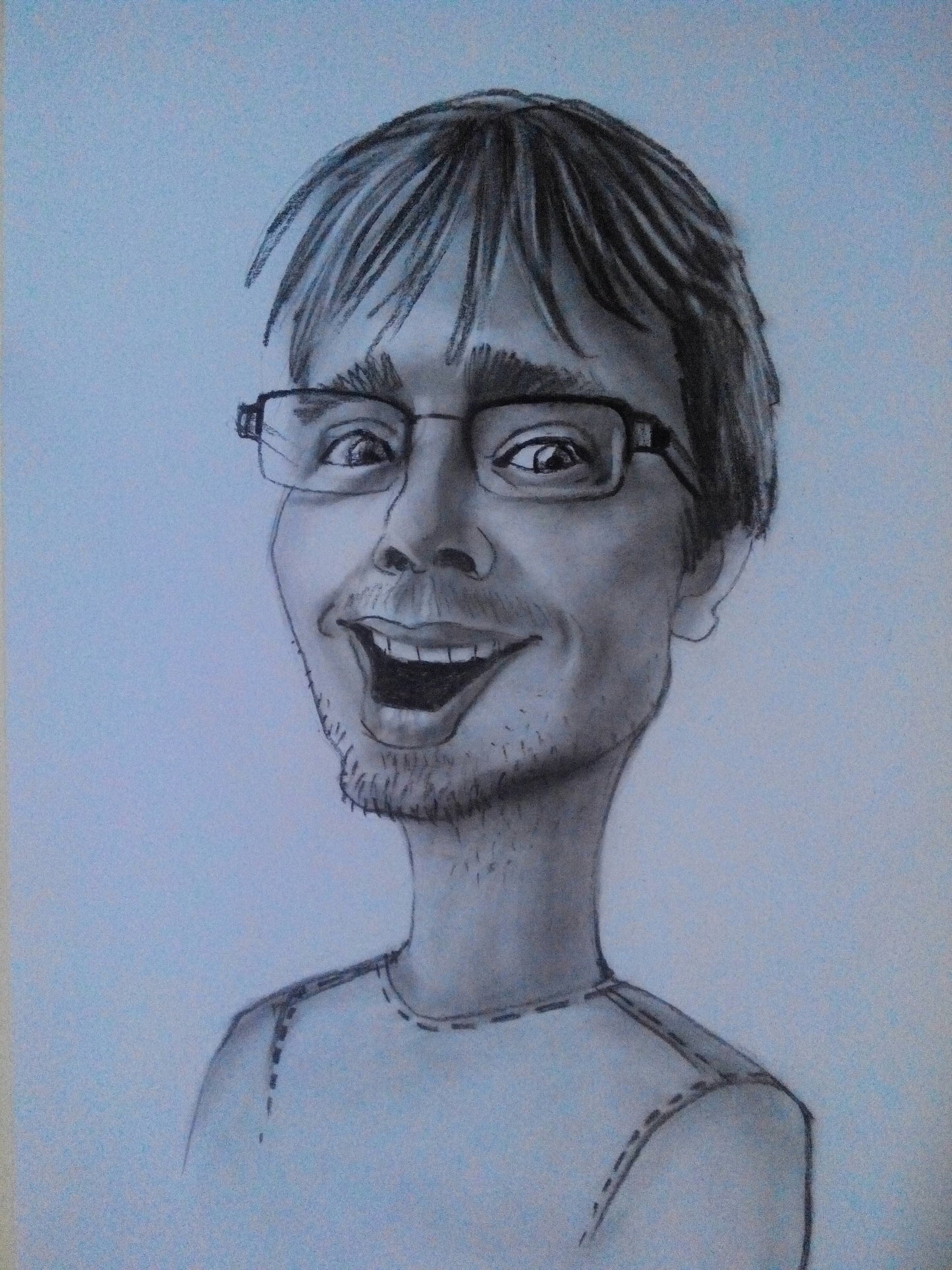 1 person - portrettkarikatur (blyant)